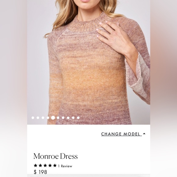 LSPACE MONROE BELL LONG SLEEVE MAXI SWEATER DRESS SIZE S SIDE SLIT CREW NECK NWT - Picture 6 of 9